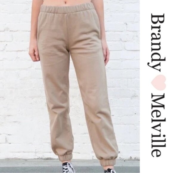 Brandy Melville Pants - Brandy Melville | Brown Stone Rosa Sweatpants Joggers | Size One Size